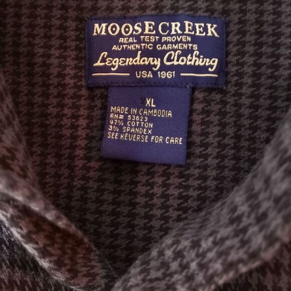 MooseCreekLegendaryClothingXL CottonButtonUpLslvsFlannel Herringbone Men's Shirt - Picture 4 of 4